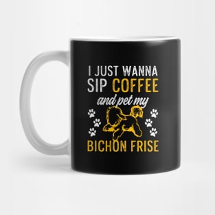 Bichon Frise Merch Cute Bichon and Coffee Design for Clothing and Gifts Mug